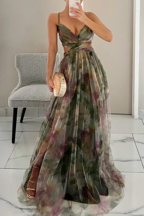 Echoarchiv | Elegante Maxikleid Im Schönem Blumenmuster