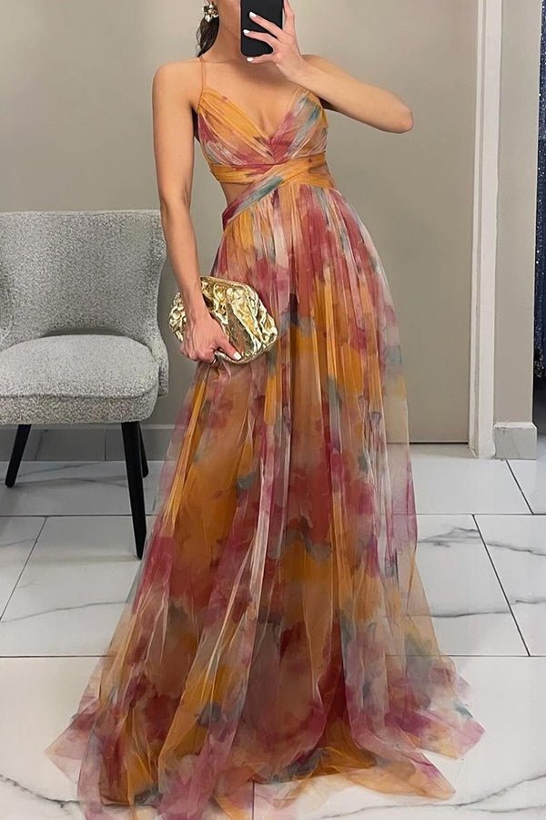 Echoarchiv | Elegante Maxikleid Im Schönem Blumenmuster