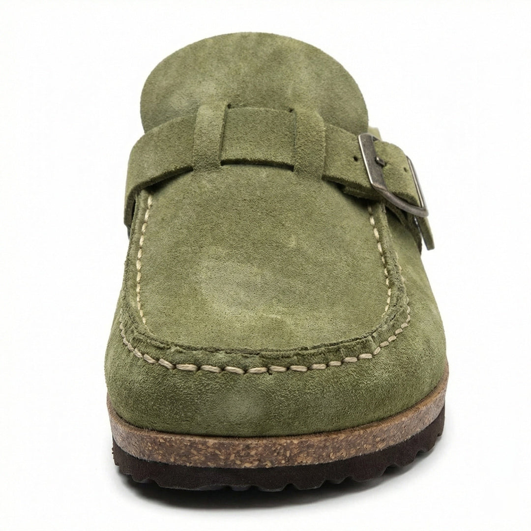Clogs - Damen Retro Wildleder Slip-On Mule Echoarchiv
