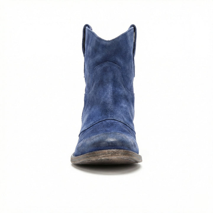 Kurze Cowboy-Stiefel | Western | Wildleder | Knöchel-Stiefel | Damenstiefel – Tavélo