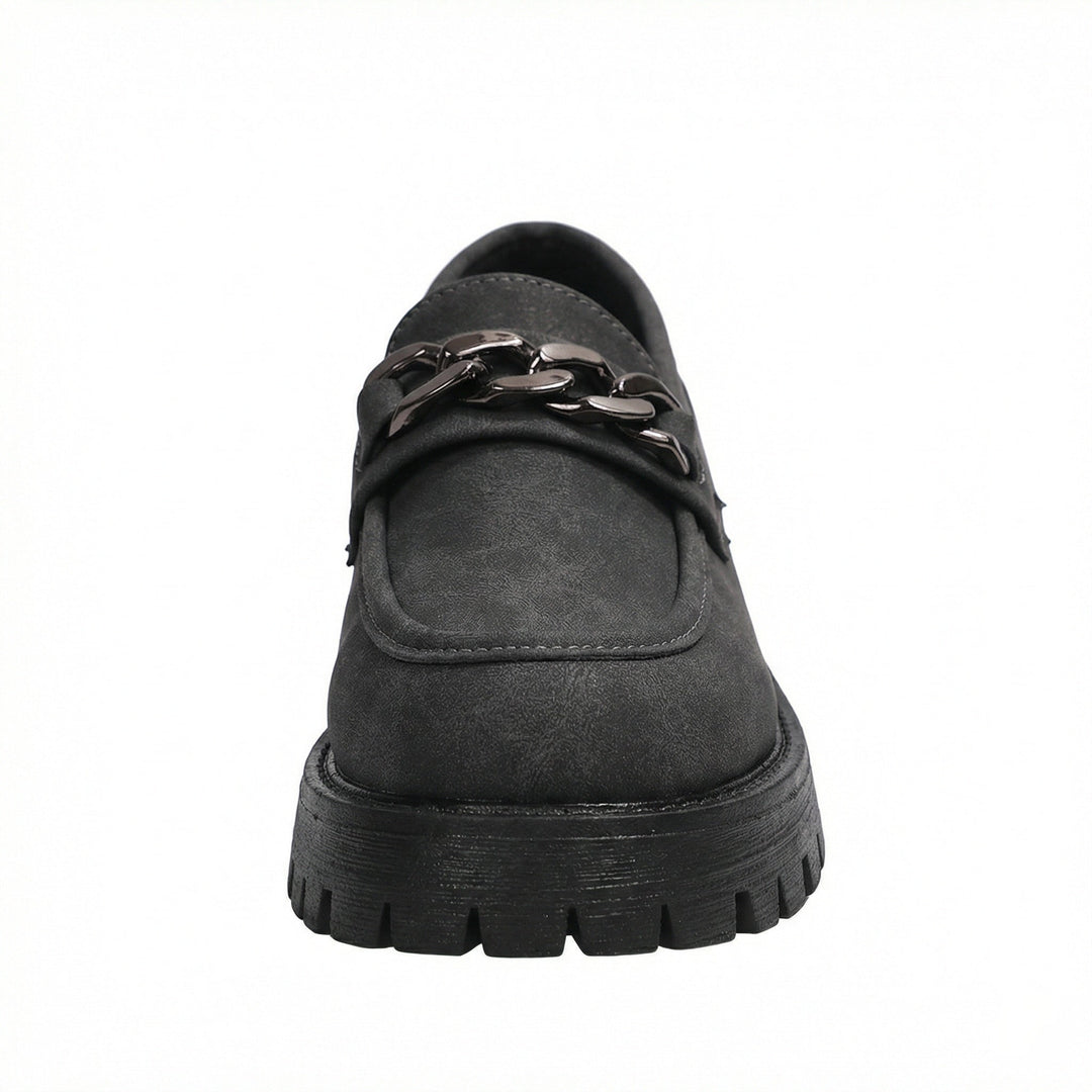 Damen Chunky Loafers mit Ketten-Applikation und robustem Profil Echoarchiv