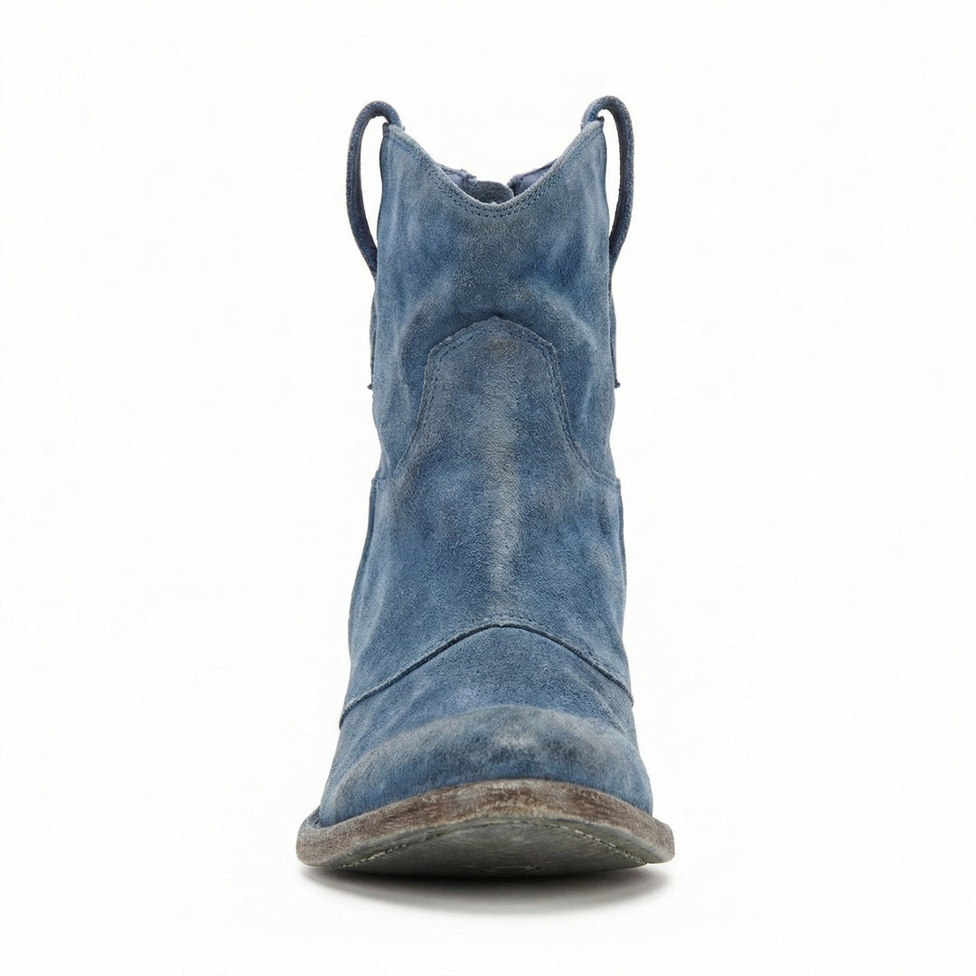 Kurze Cowboy-Stiefel | Western | Wildleder | Knöchel-Stiefel | Damenstiefel – Tavélo