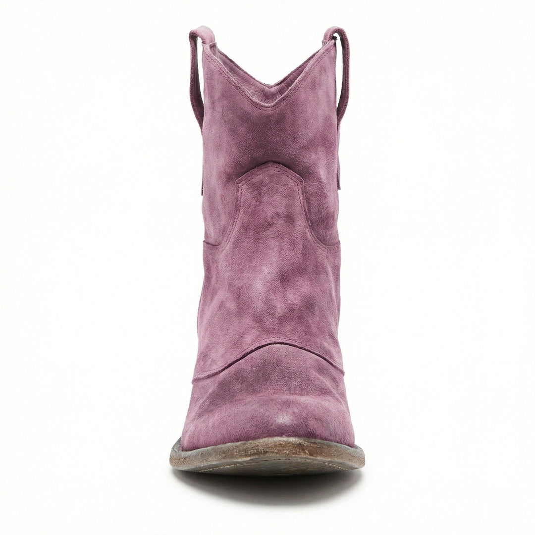 Kurze Cowboy-Stiefel | Western | Wildleder | Knöchel-Stiefel | Damenstiefel – Tavélo