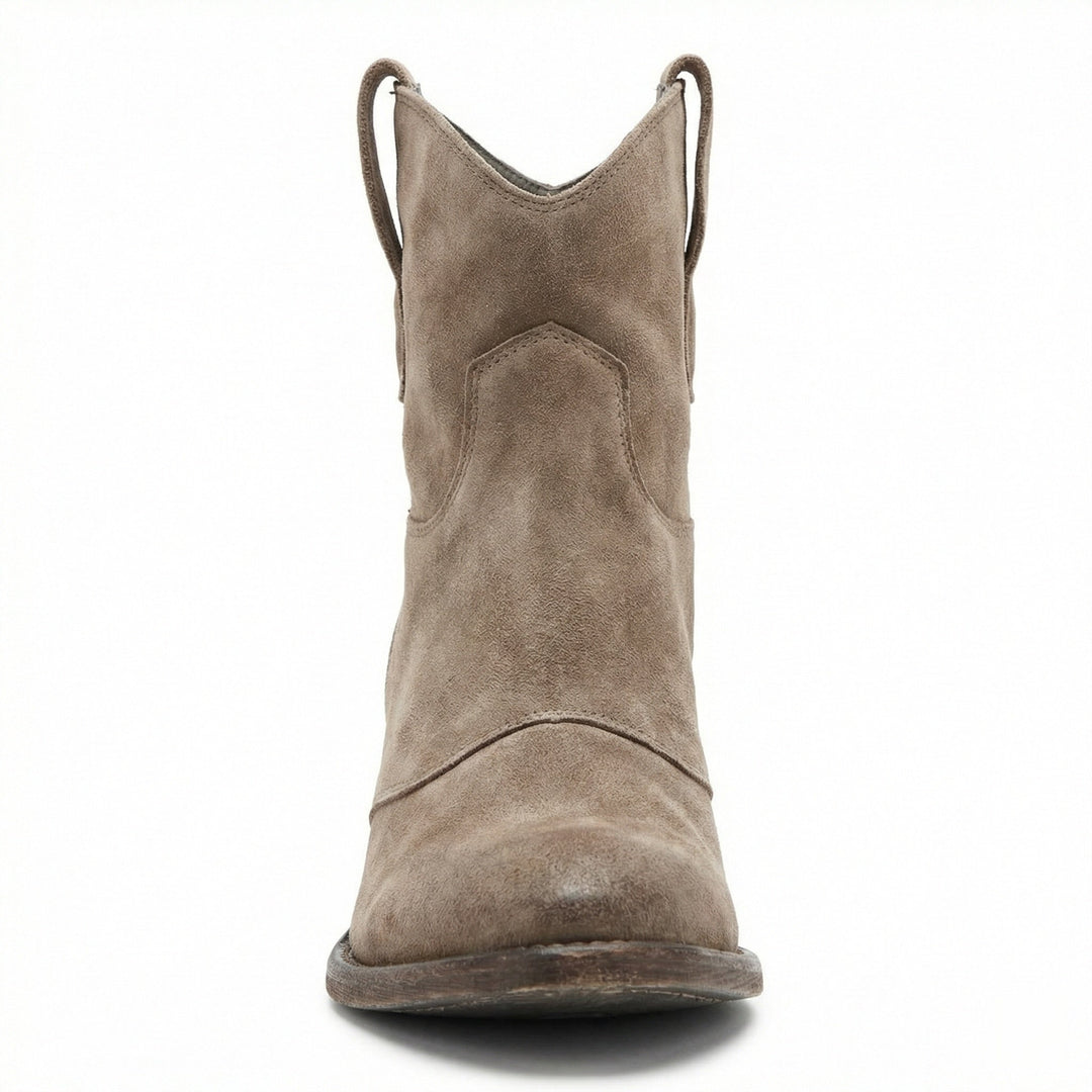 Kurze Cowboy-Stiefel | Western | Wildleder | Knöchel-Stiefel | Damenstiefel – Tavélo