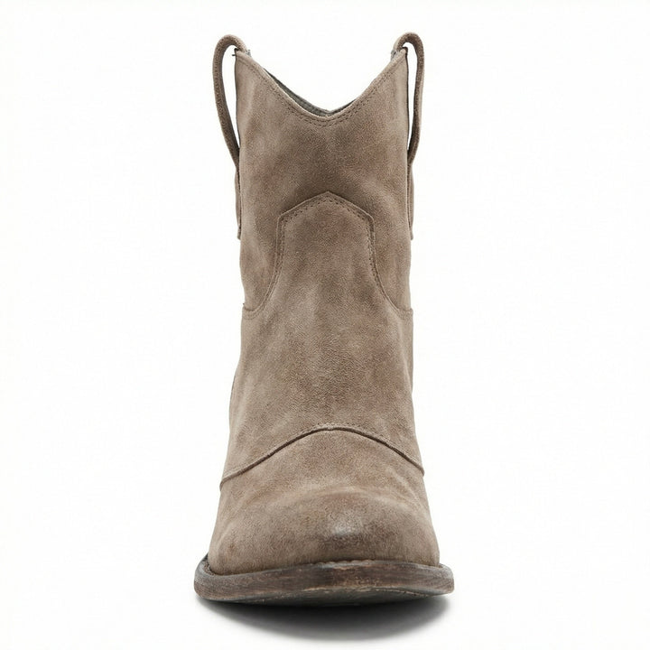 Kurze Cowboy-Stiefel | Western | Wildleder | Knöchel-Stiefel | Damenstiefel – Tavélo
