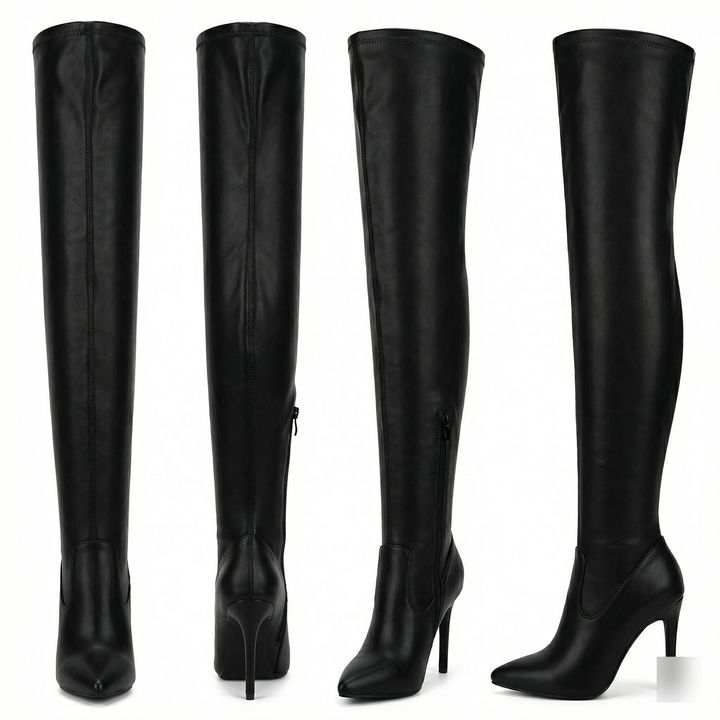 Echoarchiv | Flache Overknee-Stiefel aus für den Winter