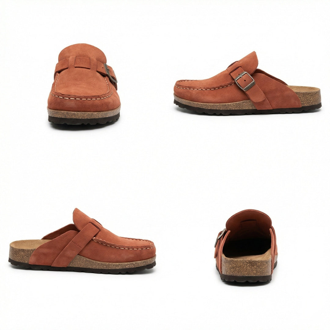 Clogs - Damen Retro Wildleder Slip-On Mule Echoarchiv