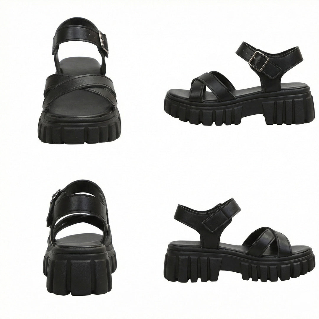 Echoarchiv | Einfarbige Freizeitsandalen