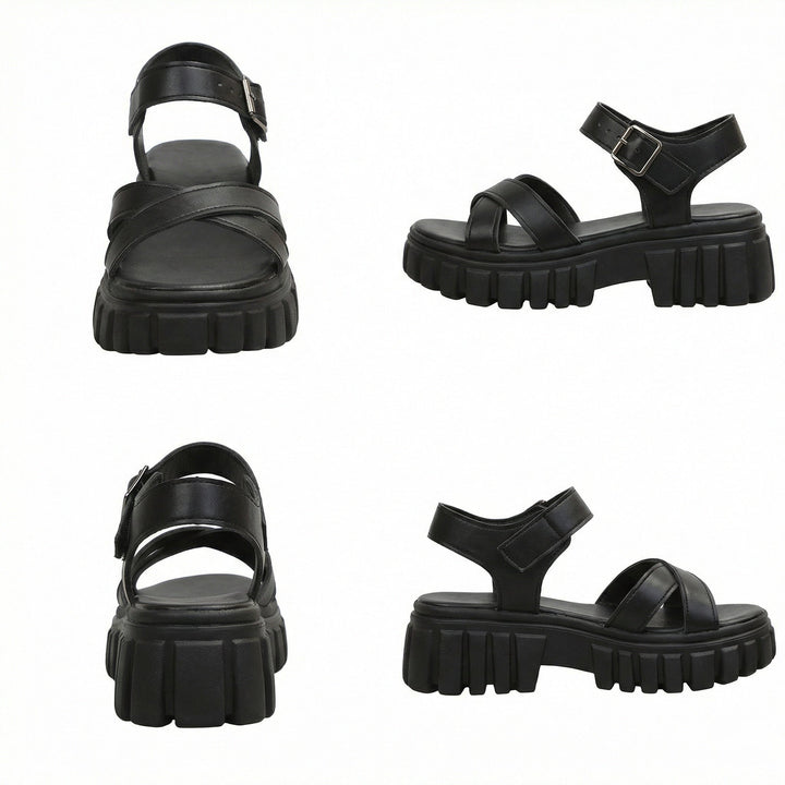 Echoarchiv | Einfarbige Freizeitsandalen