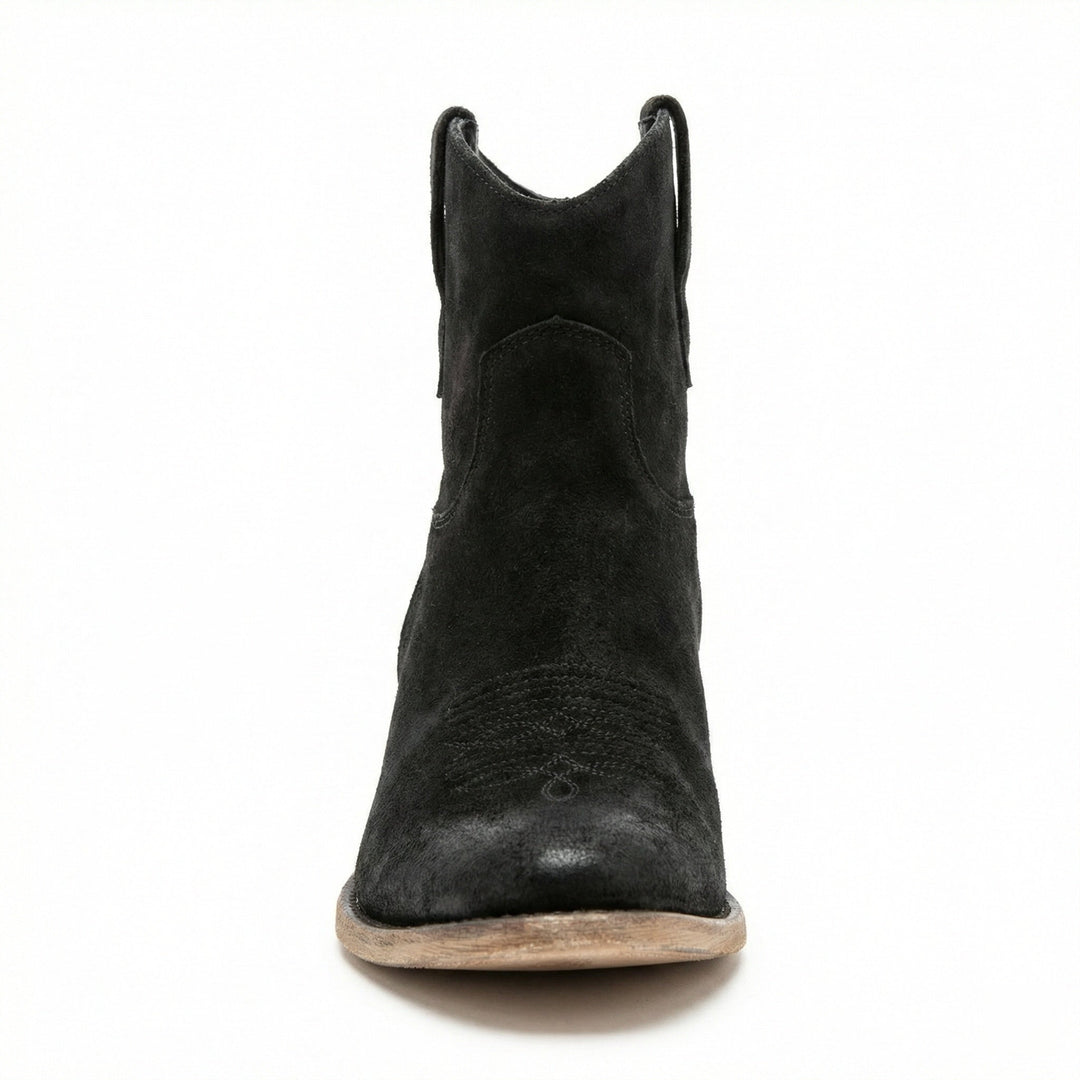 Kurze Cowboy-Stiefel | Western | Wildleder | Knöchel-Stiefel | Damenstiefel – Tavélo