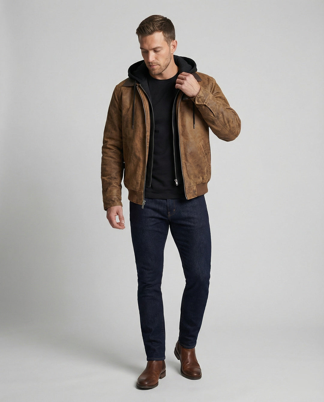 Outdoor-Jacke Herren Kapuze
