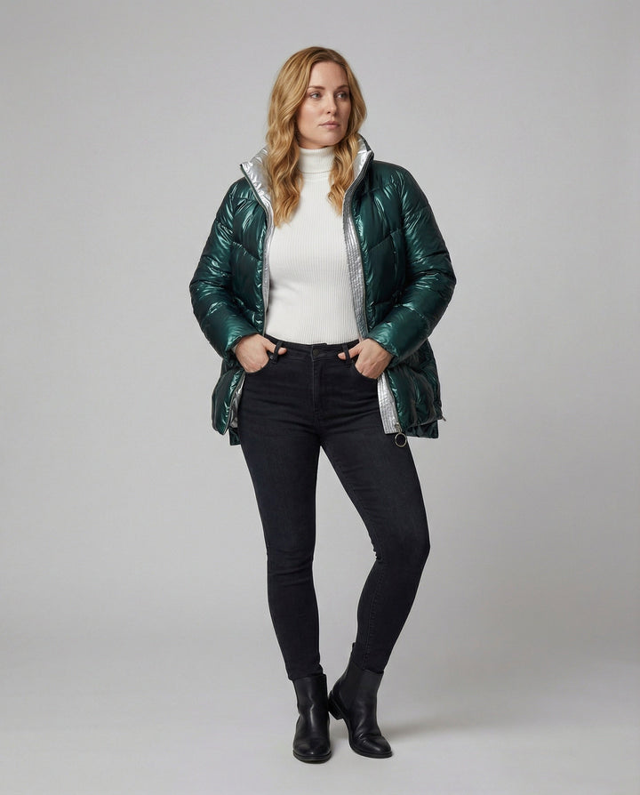 Echoarchiv Glänzende Leuchtende Stylische Jacke
