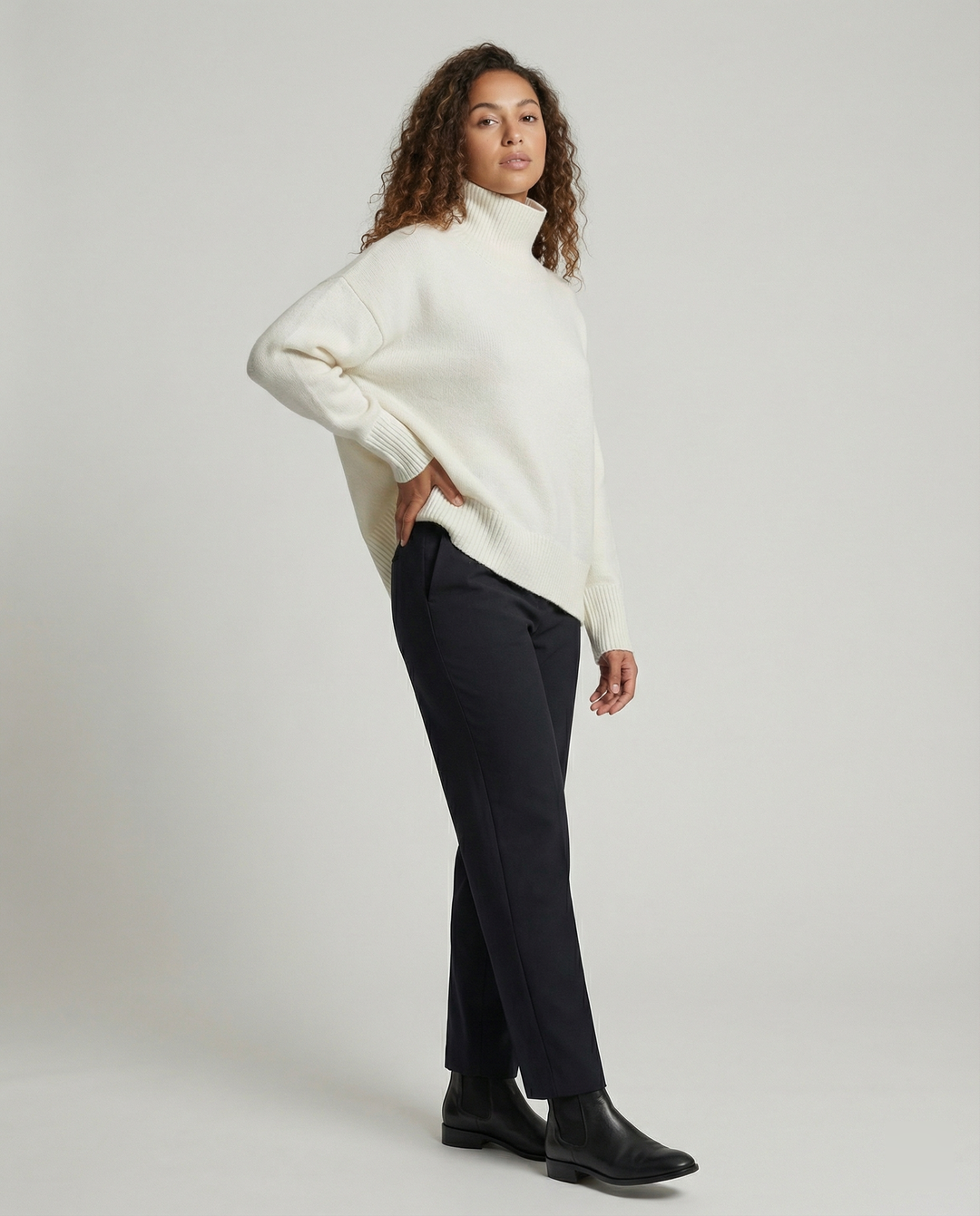 Damen kuscheliger Rollkragenpullover Echoarchiv