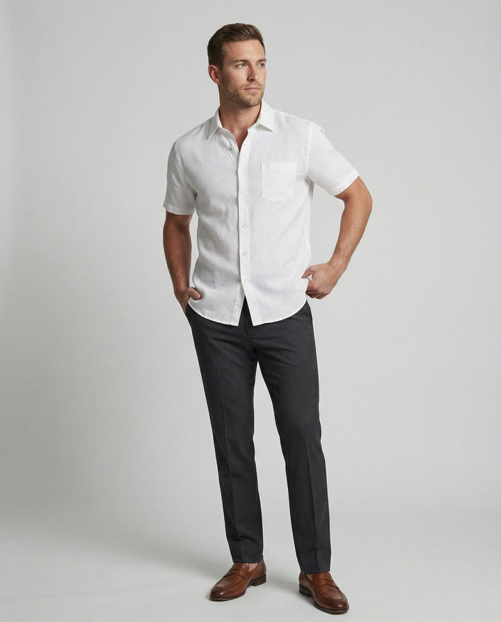 Kurzarm Hawaiihemd Herren Palmenprint – Arvello