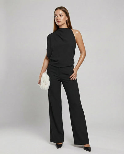 Eleganter Jumpsuit mit Rundhalsausschnitt für Alltag & Besondere Anlässe | Echoarchiv