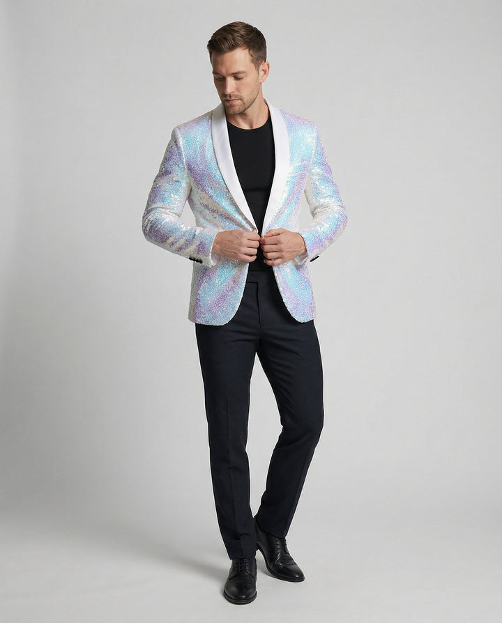 Glamouröser Pailletten Blazer Herren – Valéne