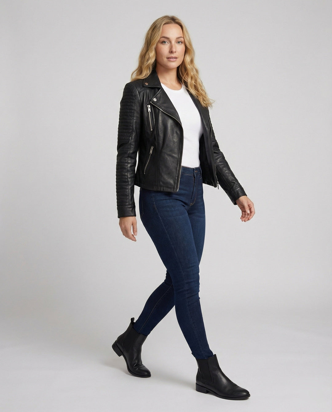 Echoarchiv | Damen Lederjacke Stilvoll Zeitlos