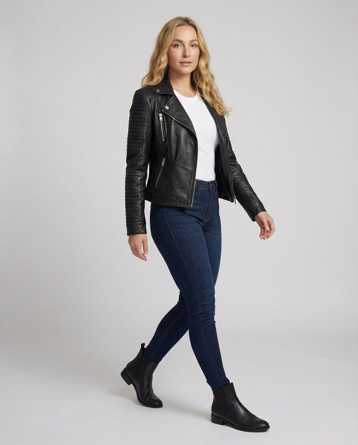 Echoarchiv | Damen Lederjacke Stilvoll Zeitlos