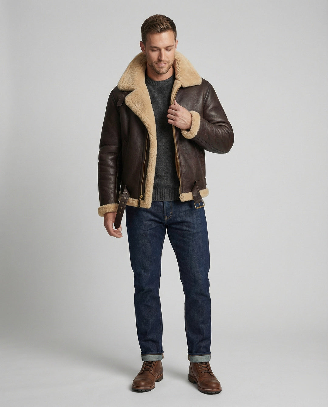 Echoarchiv | Schaffell Fliegerjacke