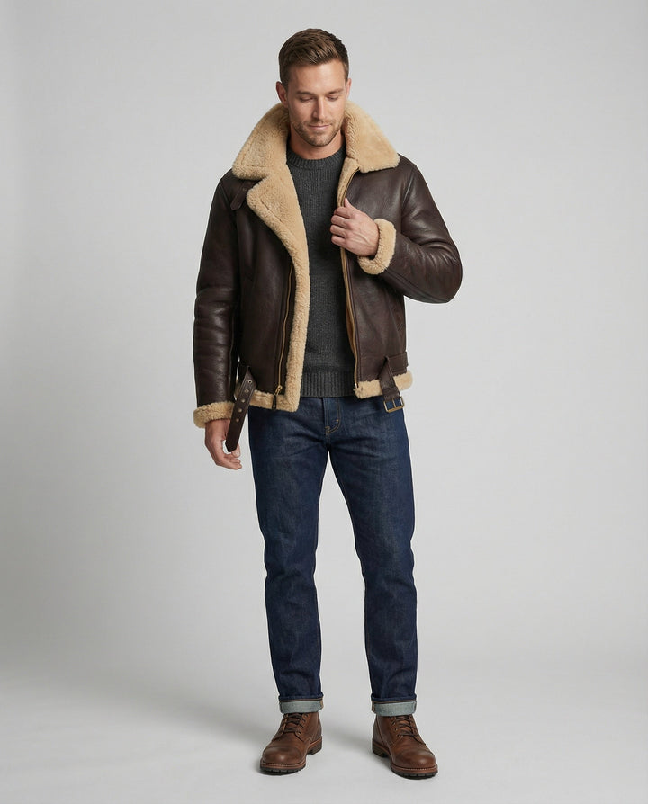 Echoarchiv | Schaffell Fliegerjacke