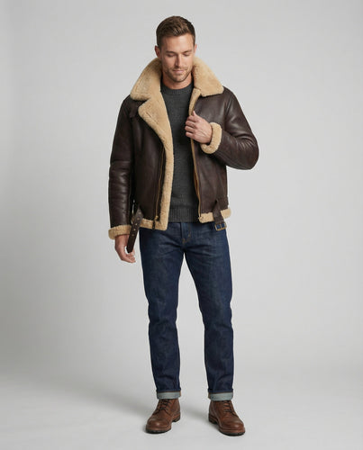 Echoarchiv | Schaffell Fliegerjacke