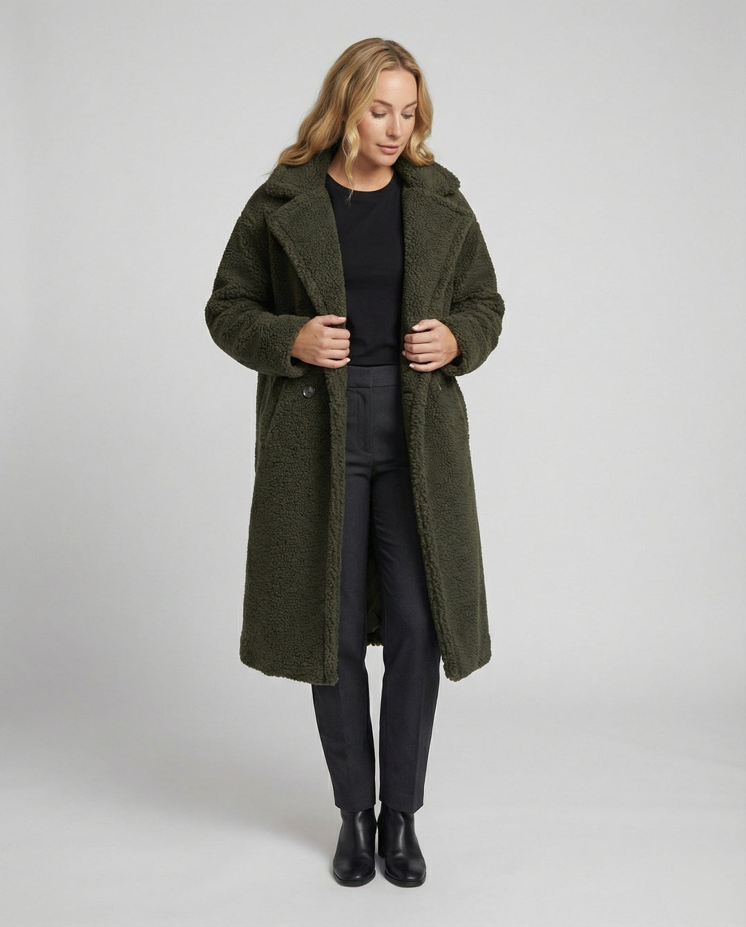 Echoarchiv | Damen Warmer Fell Wollmantel