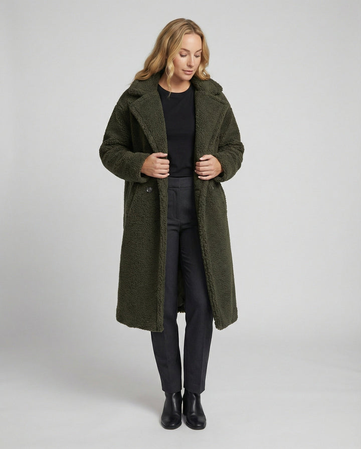 Echoarchiv | Damen Warmer Fell Wollmantel
