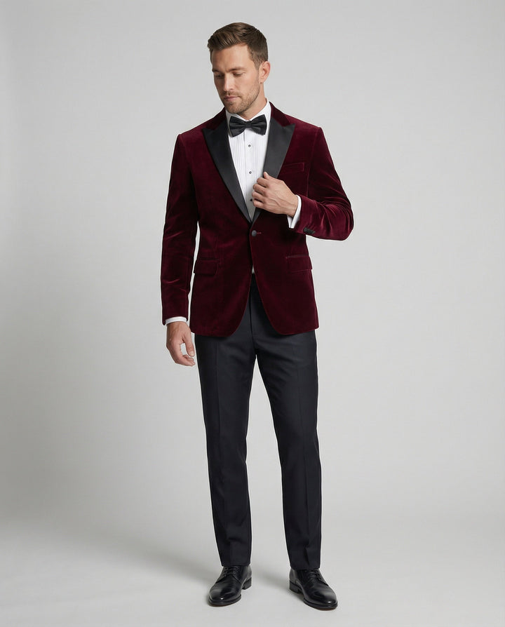 Echoarchiv | Herren Sommerjacke mit Schmaler Passform und Kontrastierendem Revers