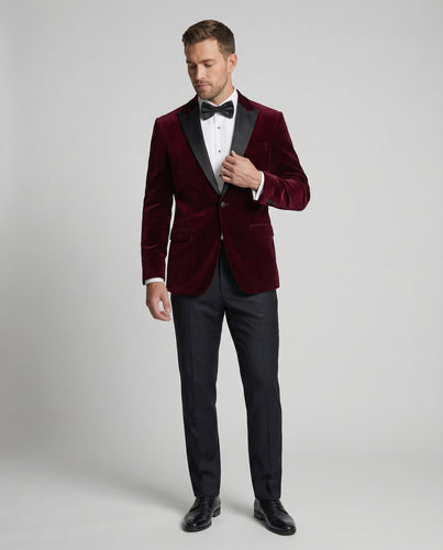Echoarchiv | Herren Sommerjacke mit Schmaler Passform und Kontrastierendem Revers
