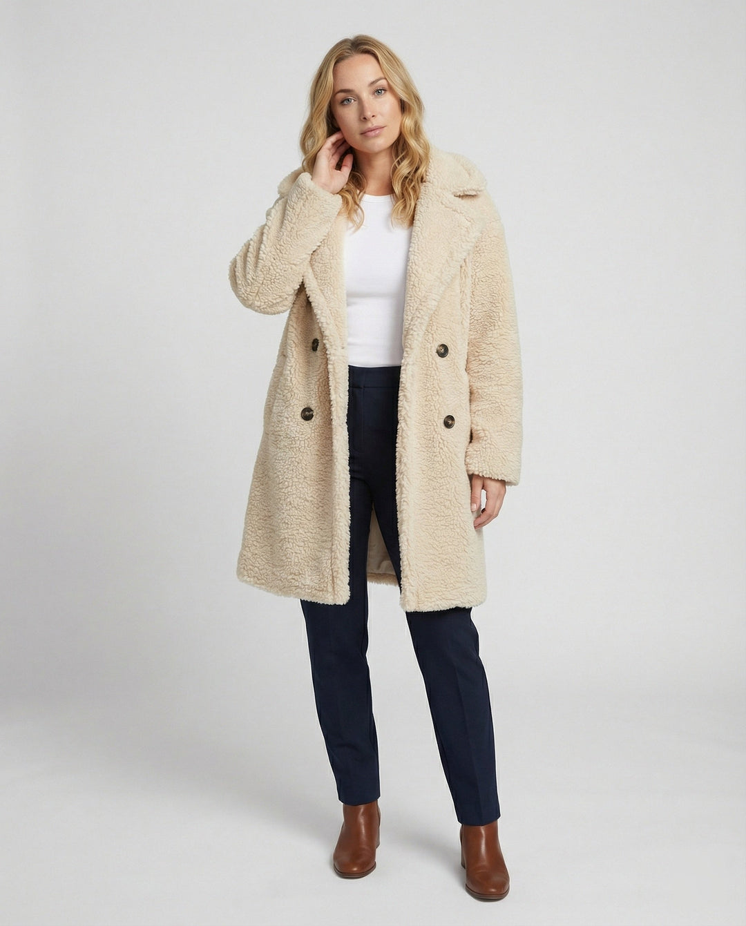 Damen Teddyfell Jacke mit Warm & Kuschelig | Echoarchiv