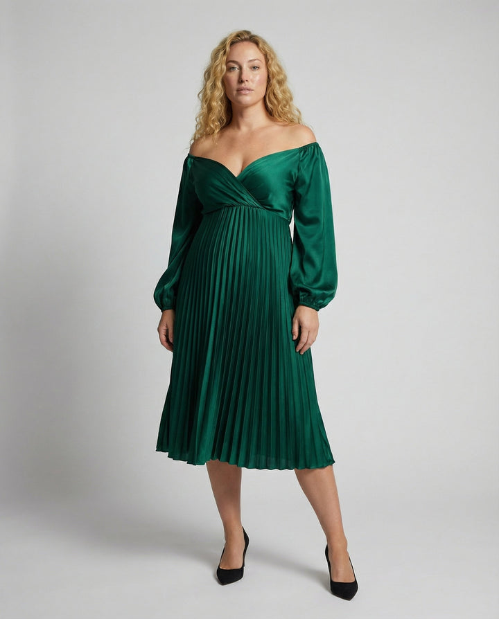 Schwangerschafts-Chaps-Maxikleider, Elegante, Plissierte, Schulterfreie Cocktailkleider – Valéora