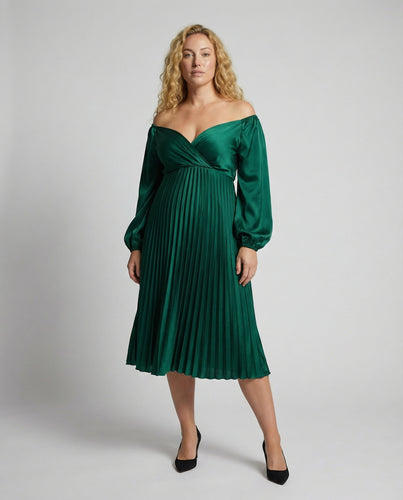 Schwangerschafts-Chaps-Maxikleider, Elegante, Plissierte, Schulterfreie Cocktailkleider – Valéora