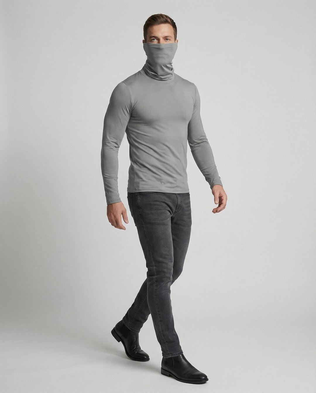 Herren Funktionsshirt mit hohem Kragen und innovativem Feuchtigkeitsmanagement Echoarchiv