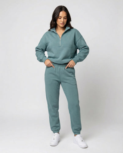 Jogginganzug Damen sportlich mit Zip-Hoodie und Jogginghose