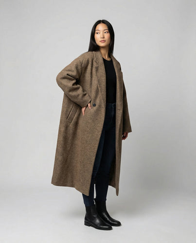 Damen Oversized Wollmantel Echoarchiv