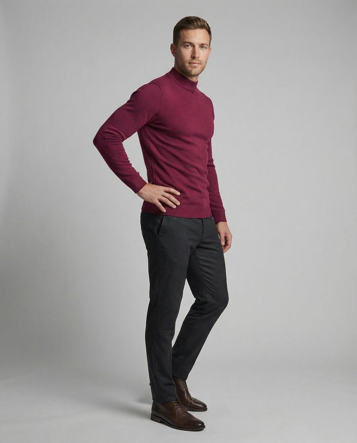 Herren eleganter Pullover mit Stehkragen Echoarchiv