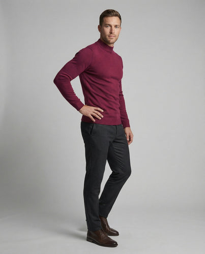 Herren eleganter Pullover mit Stehkragen Echoarchiv