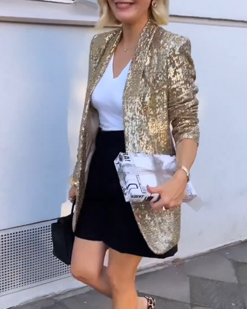 Echoarchiv | Golden Glitter Jacke mit Pailletten