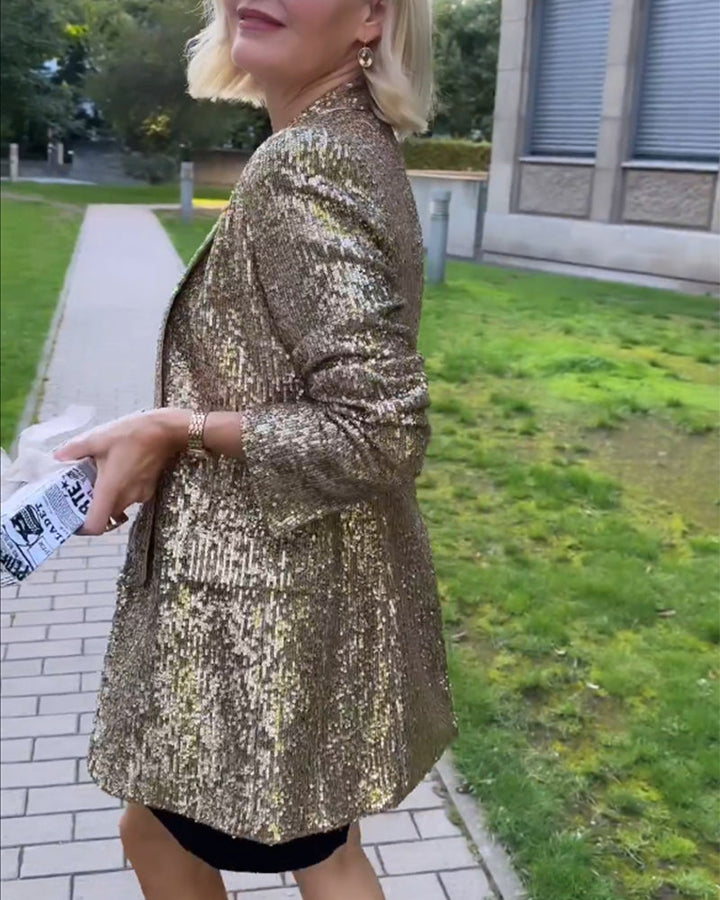 Echoarchiv | Golden Glitter Jacke mit Pailletten