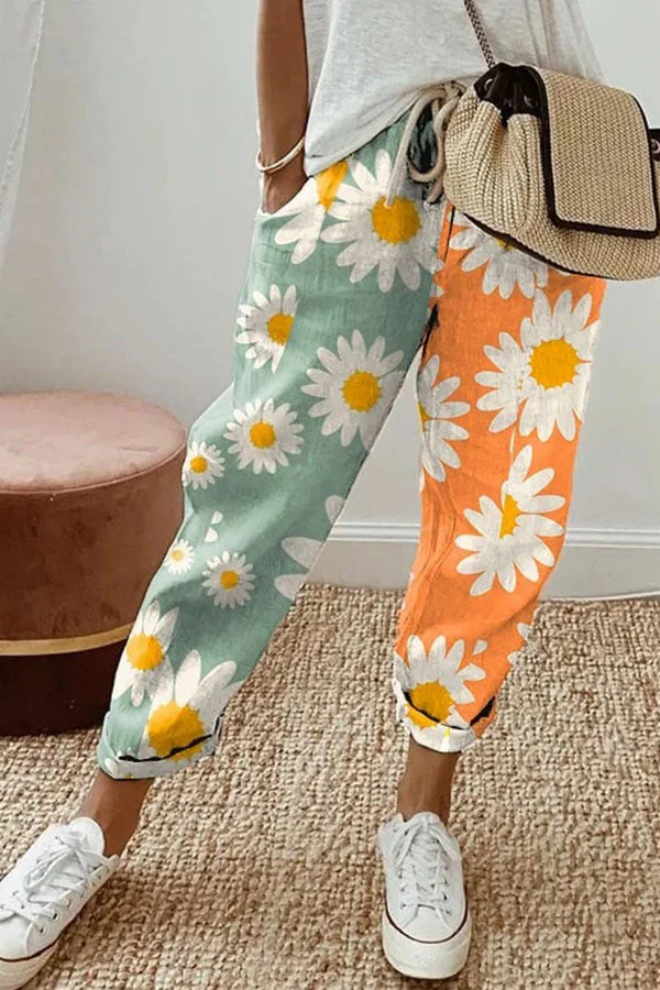 Echoarchiv | Casual Unique Printed Button Pocket Pants