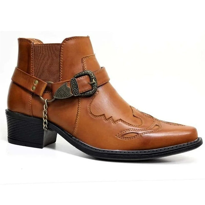 Echoarchiv | Herren Westernstiefel Schwarz Leder
