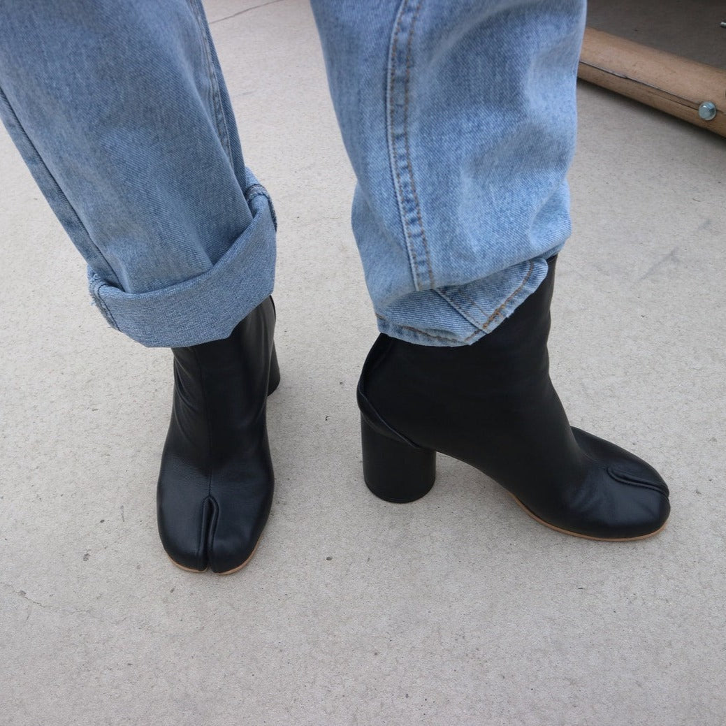 Echoarchiv | Damen Tabi Stiefeletten mit geteilter Zehe & Gummisohle