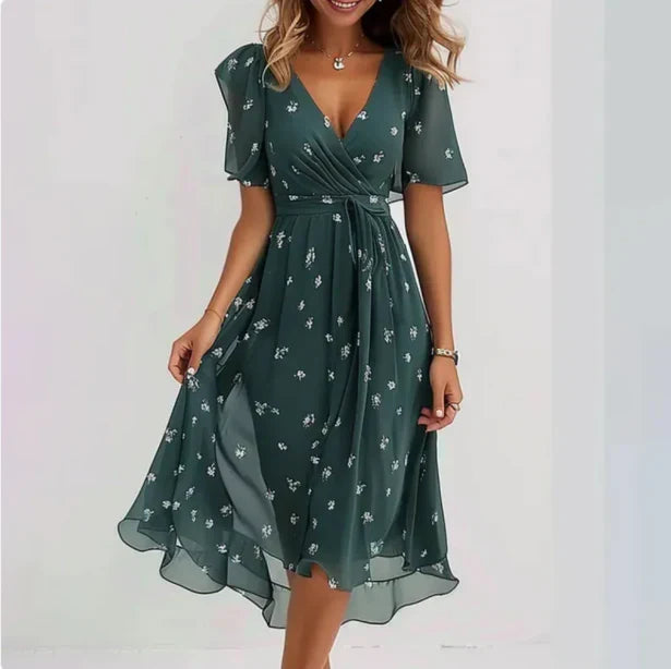 Echoarchiv | Luftiges Chiffonkleid mit Blumenmuster