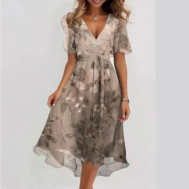 Echoarchiv | Luftiges Chiffonkleid mit Blumenmuster