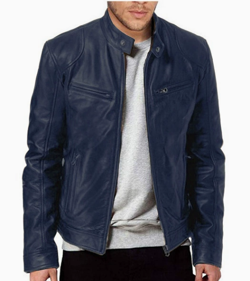Herren Lederjacke Mit Markantem Design – Valtoré