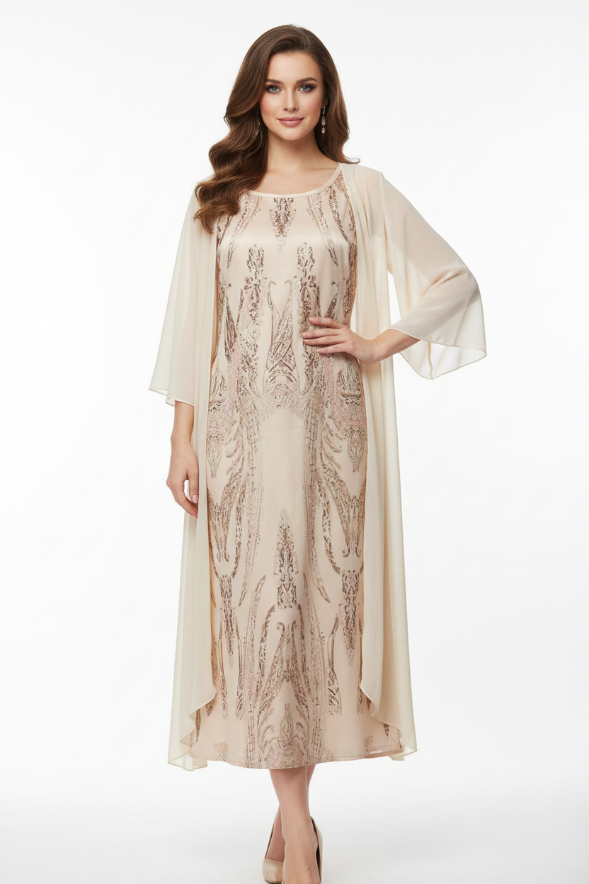 Echoarchiv | Elegante Individuell Gedrucktes Kleid