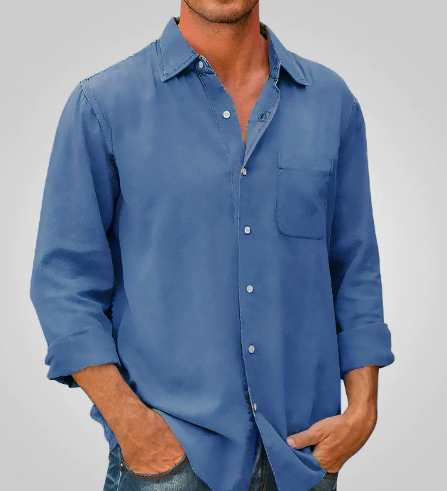 Herren-Denim-Hemd