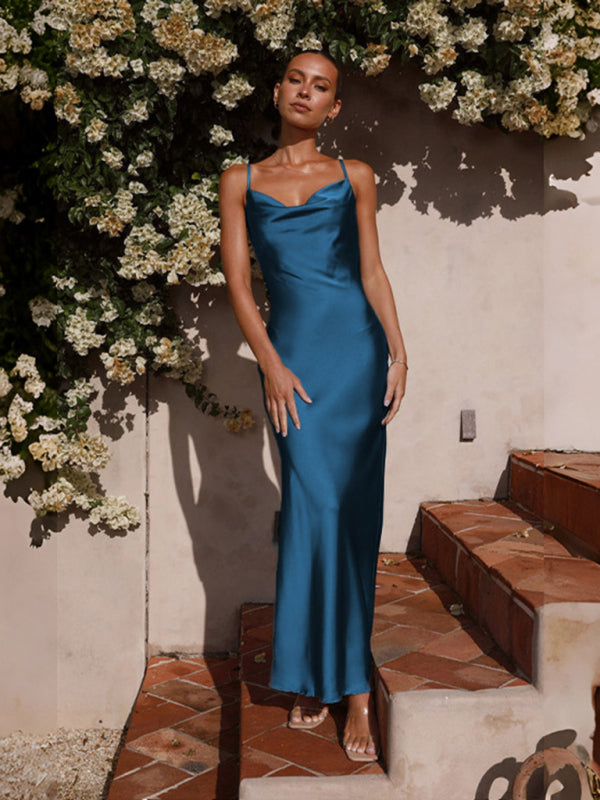 Echoarchiv | Elegantes Satin-Kleid Für Anlässe Tagsüber Und Abends