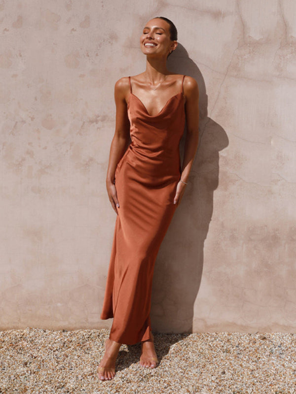 Echoarchiv | Elegantes Satin-Kleid Für Anlässe Tagsüber Und Abends