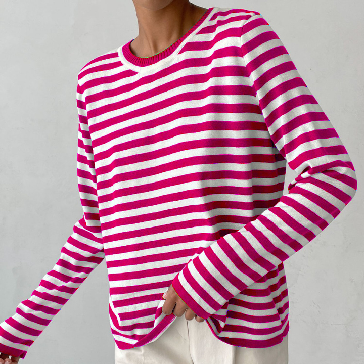 Echoarchiv | Elegantes Gestreiftes T-Shirt Leichter Stoff
